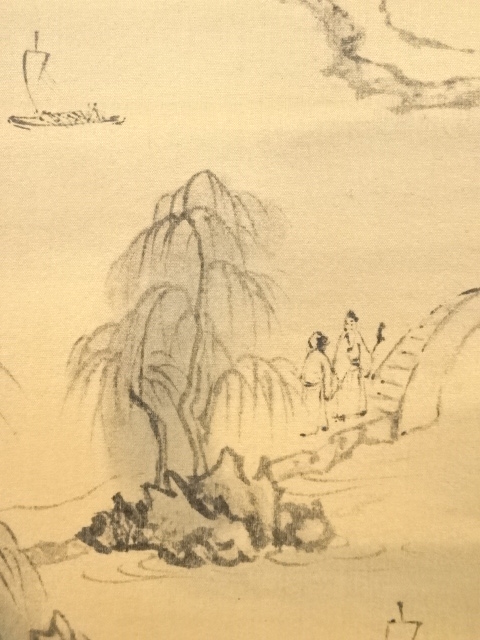 道具 ] - 道具 石道人筆 山水 肉筆絹本掛軸 | ネットショップ圭